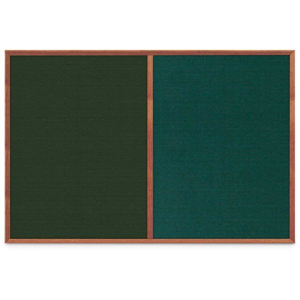 Slim Style Indoor Enclosed Corkboard, 24, UNITED VISUAL PRODUCTS, Mfr# UV502SCH-GOLD-FORBO